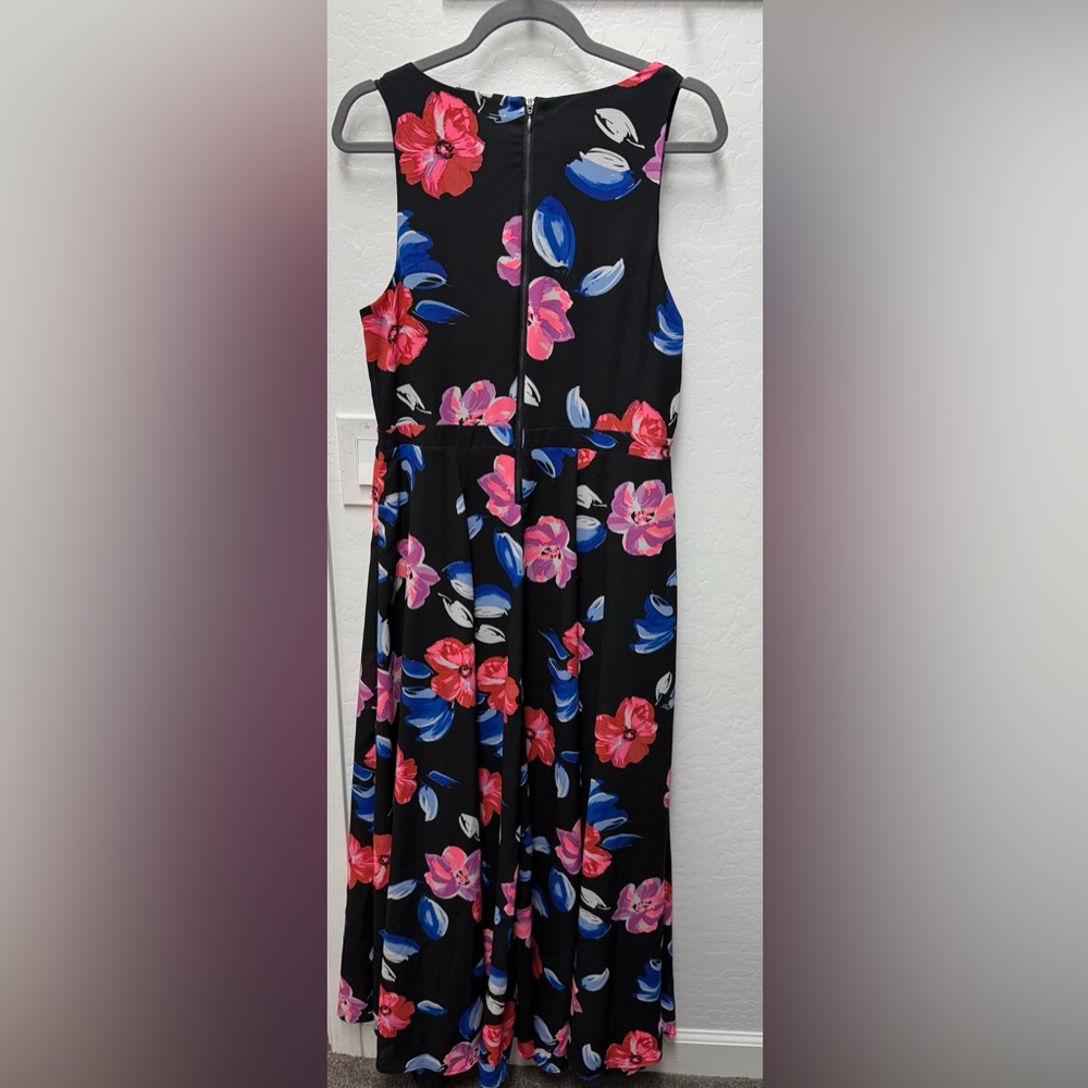 Torrid Black Maxi Dress with Blue and Red Accents. EUC.